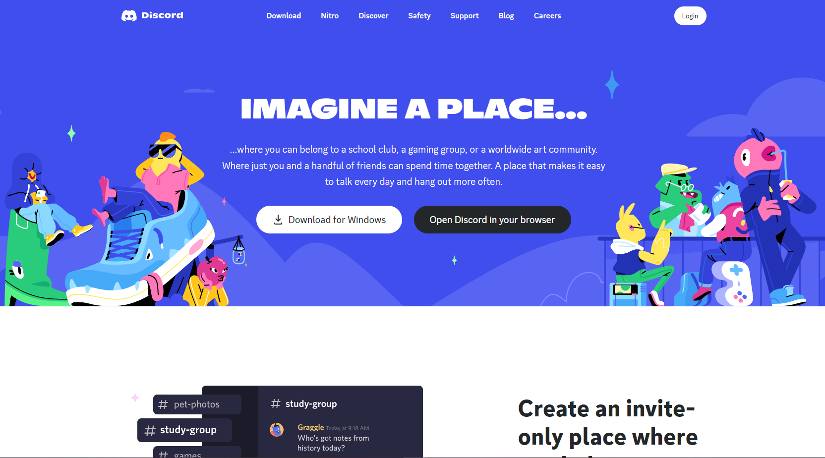 Clone Discord Homepage