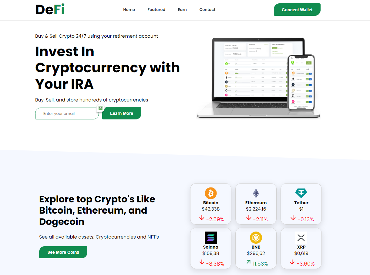 DeFi Homepage Site