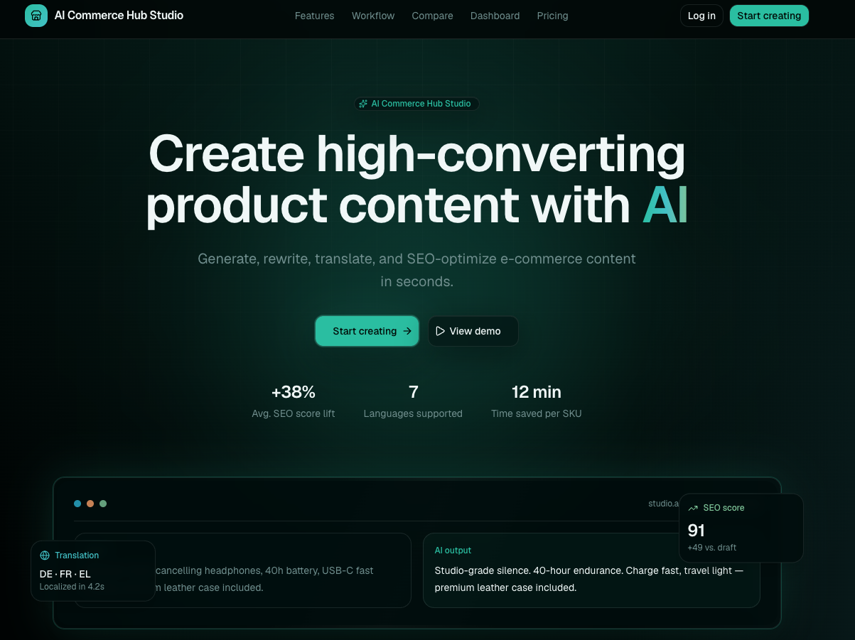 AI Commerce Hub Studio
